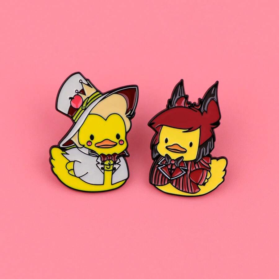 Cute Cartoon Yellow Duck Enamel Pins Funny Animals Brooch Lapel Pin Badge On Backpack Clothing Accessories Fashion Jewelry Friends Gifts - Yellow - View 1