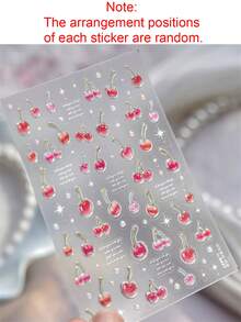 Cute Clear Camera Film Protector DIY Sticker Lens Protector Summer Fruit Litchi Watermelon Orange DIY Sticker Clear Camera Film Protector Compatible With IPhone 17 Pro Max 17 Pro 17Air 16Promax 15ProMax 14 Pro Max 13 Pro Max 16 15 14 Plus 12 Pro Max 11 Lovely Transparent Hard Glassy Cover Spring Gift - Cherry - View 4