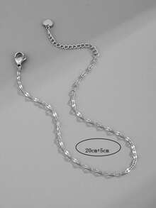 Heart Decor Anklet Valentines - 銀色 - 查看 3