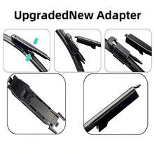 1pc 6-Rubber Strip Windshield Wiper Blade, Universal Silicone Wiper Refill, Front Wiper Rubber, New Dual Rubber Strips Silent 6-Layer Wiping, U-Type Interface, Upgraded Version - A - View 7