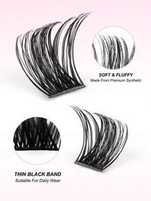 110pcs DIY False Eyelashes, Durable And Soft, Natural Criss-Cross Texture Eyelash Clusters, False Eyelash Clusters, Individual False Eyelashes - D - View 8