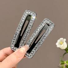 2pcs Rhinestone Hair Clips, Bangs Clips, Side Bangs Clips, Water Drop Hair Clips,Summer,Holiday,Travel - Multicolor - View 11