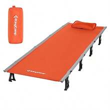 KingCamp - Cuna de Camping Plegable portátil Resistente Ultraligera para Adultos Tienda de campaña Senderismo mochilero Viajes Interior Exterior Interior Interior Interior Campamento - Naranja - Ver 7