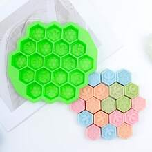 创意六边形蜂窝硅胶模具，多孔DIY手工模具，适用于制作香薰蜡烛、肥皂、冰雕等，外观精美，易于脱模。 - Bee - 查看 11