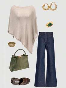 Fashionable & Elegant Loose Knitted Shawl Cardigan, Lightweight & Breathable, Oversized Design, Suitable For Women, Spring/Summer Casual Wear, Leisure Travel, Beach, Versatile - 粉色 - 查看 8