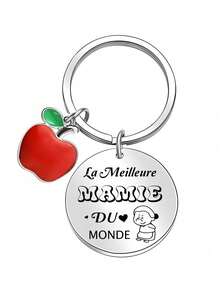 Stainless Steel Keychain, Mother's Day Gift From Grandchildren To Grandma, Grandma's Birthday Present - Multicolor - View 7