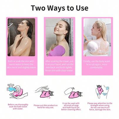 Exfoliating Mitt For Remove Dead Skin. 2 Pack Deep Exfoliating Gloves For Body Scrub,  Self Tanning Removal. Easily Smooth Skin Surface