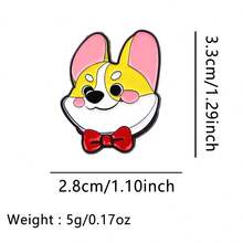 可爱卡通宠物狗珐琅徽章 趣味动物盆栽黑猫胸针翻领别针徽章 背包服装配饰 时尚首饰 朋友礼物 - 黑色 - 查看 24