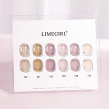 Limegirl 6色凝膠指甲油套組，快乾持久，柔和春季色調，含紫羅蘭、櫻花花粉、嬰兒藍，Dream Town系列，馬卡龍亮麗溫柔指甲油套組，適合女性作為禮物 - 彩色 - 查看 4