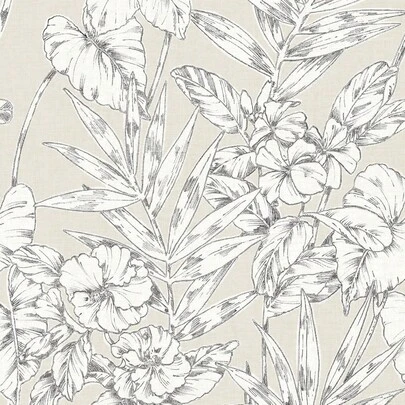 Large Floral Peel And Stick Wallpaper Boho Beige Contact Paper Neutral Wall Paper Removable Self Adhesive Wallpaper Bedroom Cabinet Bathroom Waterproof Mural Wall Decor Vinyl Roll