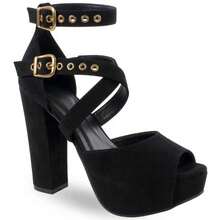 Women Heeled Sandals - 黑色 - 查看 2