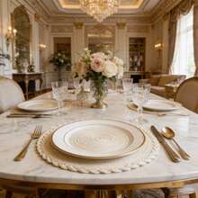 Nordic Ins Style Woven Placemat, Heat Resistant Silica Gel Waterproof Anti-Slip Quick Drying Tabletop Mat - Beige - View 4