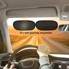 Juego de 2 piezas de película de sombra solar para ventana lateral de coche de verano, sin dejar rastro - A - Ver 1