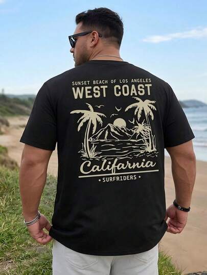 2026 New Plus Size Men's Casual Fashion Short Sleeve T-Shirt, 1XL-4XL