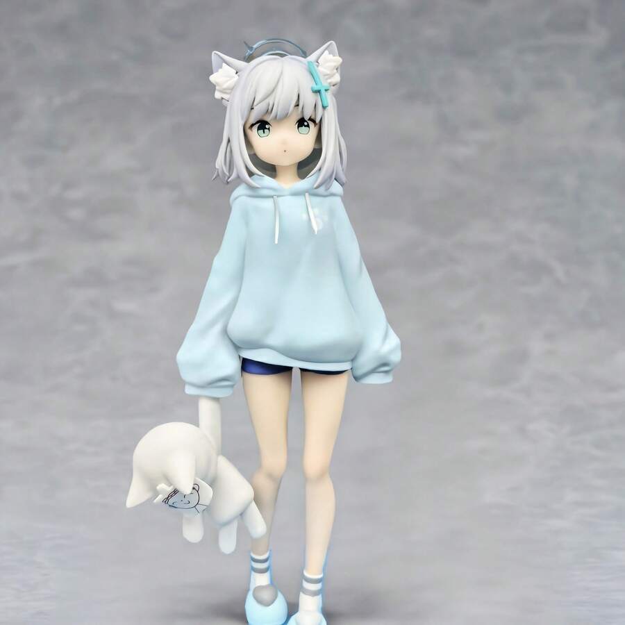 Anime Blue Archive Cute Anime Girl Sunaookami Shiroko Figure, Toy Collectible Statue, Desktop Decoration  Play Gift - 砂狼白子[高約20CM]袋裝 - 查看 1