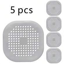 Multi-Use Flexible Silicone Sink Protector Mat, Fine Hole Anti-Clog Drain Filter Cover, Waterproof Reusable Hair Catcher Stopper For Kitchen Sink, Bathtub, Laundry Room And RV Sinks, Easy To Install And Clean, Practical Household Drain Protector Accessory For Bathroom And Daily Home Use - Light Grey - View 18