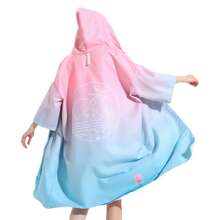 Pahajim Changing Robe With Hood Poncho Towel Adult Quick Dry Microfibre Dry Robe With Zip Oversized For Swim, Surf, Swimming, Beach - Pink - View 2