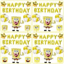 SpongeBob SquarePants Bộ 18 bóng bay bằng giấy bạc, đồ chơi trang trí tiệc sinh nhật chủ đề hoạt hình, trang trí tường tiệc sinh nhật. - Bộ - Xem 1