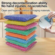 8pcs Multifunction Polyurethane Cleaning Sponges, Featuring 3D Embossed Wire Particles, Suitable For Nighttime Kitchen Cleaning, Home Organization And Daily Cleaning, Non-Abrasive And Durable, Random Color Delivery, Ideal Household Kitchen Cleaning Assistant - 8 Magic Sponges - Random Colors - View 2