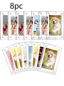 Bộ 3/6/8/10 khung ảnh nam châm gắn tủ lạnh, kẹp ảnh mini hai mặt bằng acrylic trong suốt 9x6cm để trưng bày ảnh tức thì, nam châm tủ lạnh tự làm, khung ảnh nam châm treo tường, nam châm tủ lạnh acrylic, ống đựng ảnh nam châm, trưng bày nhà bếp, trang trí tủ lạnh, thiết kế tối giản, trưng bày hiện đại, nam châm chất lượng cao, cấu trúc chắc chắn, quà tặng cho người mua sắm, trang trí nhà cửa. - trong suốt - Xem 14