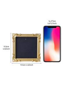 11pcs Gold European Style 3D Floral Pattern Photo Frame Decor Set, Resin Material Indoor Wall Decor Crafts, DIY Wall Decoration, Enhance Home Atmosphere, Suitable For Home Wall Decor, Photography Props, Photo Display, Miniature House Decor, Holiday Atmosphere Decoration - Gold - View 4