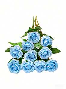 Ramo de boda cautivador 2026 hecho de rosas artificiales de alta gama, decorado con perlas lujosas, adecuado para ocasiones especiales elegantes. Ofrece una variedad de opciones de color, estilos diversos y especificaciones de tamaño. - Amarillo - Ver 9
