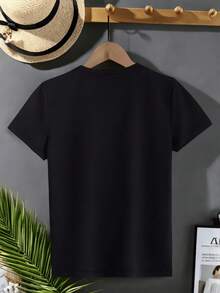 Girls' Soft & Comfy Cotton Blend Crew Neck T-Shirt with Fun "Happy every Day" Strawberry Print -  Casual Summer Top for Youngsters, Casual Wear | Youngsters Fashion | Comfortable Fit - nero - Visualizzare 2