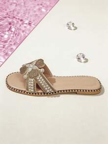 1 đôi dép xăng đan đế bằng đính đá vàng hình hoa dành cho nữ - Dép hở mũi, nhẹ, thích hợp cho mùa hè. - Vàng - Xem 7