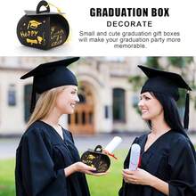 25pcs Graduation Gift Box Set, Pre-Assembled Graduation Cap Decor Box, Graduation Candy Box With Tassel Decor, Graduation Decorations, Classroom Centerpiece Decor, Party Supplies - View 3