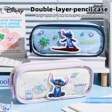 Hộp bút Disney Stitch, túi đựng văn phòng phẩm dung tích lớn, hộp đựng đồ dùng học tập cho học sinh trung học. - Mảnh duy nhất - Xem 1