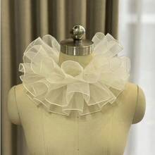 1pc Versatile Fashion Detachable Collar Neck Decor, Suitable For Stage Performance And Wedding Photography Accessories - White - View 4