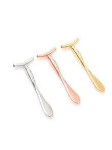 1pc Eye Cream Stick, Beauty Massage Stick, Eye Cream Applicator, Eye Cream Spatula, T-Shaped Metal Beauty Tool - Multicolor - View 6