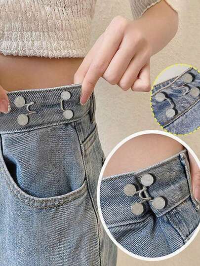 5pcs Invisible Waist Cincher Metal Clips - Adjustable, Fashion Accessory For Jeans And Apparel, U-Shape Scarf Clips To Prevent Wardrobe Malfunction, Easy To Use, Comfortable, Multipurpose - Shirt Sleeve Fastener, T-Shirt Hem Fixer, Non-Damaging, Reusable, Suitable For Casual, Commute, Date, Travel, School