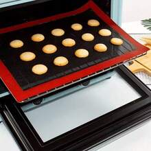 1/2pcs Reusable Silicone Baking Mat, Grill Mat, Oven Mat, Cake Tray Mat, Macarons, Cookies Baking Tools, Kitchen Accessories, Household Kitchen Supplies - Red - View 8