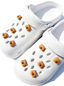 5个/10个水豚鞋饰，卡通动物鞋配件，ABS塑料沙滩装饰，可爱卡通简约时尚，百搭装饰，适用于凉鞋、休闲、派对、户外等场合 - 卡皮巴拉B - 查看 10