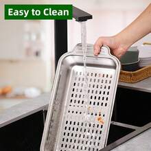 Lưới lọc bồn rửa nhà bếp cỡ lớn bằng thép không gỉ có thể điều chỉnh - Thép không gỉ 304 bền chắc, giỏ lọc có thể mở rộng, lọc rau củ hiệu quả, kiểu dáng Baroque, bề mặt mài bóng, thiết kế đứng độc lập, lý tưởng cho gia đình, phù hợp với đường thoát nước bồn rửa nhà bếp. - rổ thoát nước - Xem 8