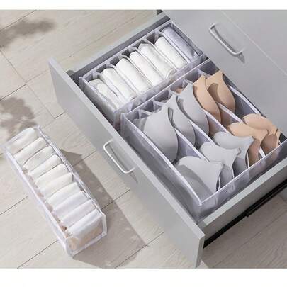 Hộp đựng đồ 3 trong 1, khay chia ngăn đựng áo ngực và đồ lót, ngăn đựng tất, hộp sắp xếp đồ dùng trong tủ quần áo.