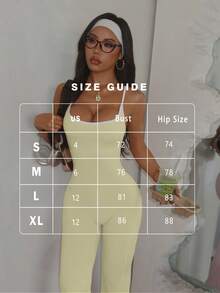 FWH Cross-Back Design With Abdominal Control And Bust Enhancement Effect | Flared Leg Hem Lifting And Lengthening Effect, Suitable For Office And Pilates, With Slimming Cross-Back Design, Built-In Abdominal Control, And Flared Leg Hem, Confident And Charming Activewear Jumpsuit From Office To Gym - Yellow - View 4