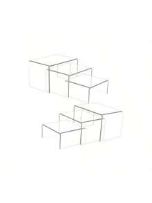 5pcs Transparent Acrylic U-Shaped Display Stand - Reusable Cupcake Stand Suitable For Desserts, Jewelry, Buffets And Party Supplies. Sturdy, Adjustable And Easy To Assemble - Clear - View 1