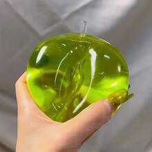 This Crystal Apple Features Soft Hues, An Ultra-Thin Skin, And A Smooth, Soft Texture. It Functions As Both A Squeezeable Stress-Relieving Ball And A Tactile Sensory Toy. Perfect For Displaying On A Desk, It Also Makes An Excellent Stress-Relieving Office Gift. - Blue - View 1