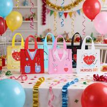 CARRIECUR Bolsa de tote reutilizable de tela no tejida con asa, bolsa de regalo de apreciación a las enfermeras en múltiples colores, adecuada para la graduación de la escuela de enfermería, el Día de las Enfermeras, la fiesta del hospital, la decoración de la Semana de las Enfermeras - Ver 4