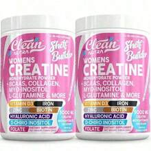 All-In-One Women's Fitness Supplement: 5000mg Creatine Monohydrate + BCAAs, Collagen & Myo-Inositol |   , Tropical Orange - 2瓶 - 查看 10