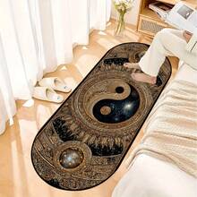 Mother's Day Limited Edition: 1pc Vintage-Style Oriental Mysterious Tai Chi Pattern Carpet, Thick Carpet, Plush Carpet, Suitable For Autumn/Winter, Decorative Carpet For Bedroom, Living Room, Outdoor, Washable - Multicolor - View 2