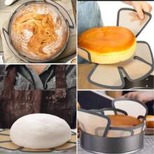 1/3pcs Silicone Bread Baking Mat, Reusable Non-Stick Bread Baking Tray Liner, Easy To Clean Bread Baking Mat Set For 9"X5" Bread Loaf Pan (Round), Suitable For Kitchen DIY, Home Events, Birthday Parties, Holidays And Festivals Baking, Baking Tools, Kitchen Accessories, Pastry Accessories - Grey - View 7