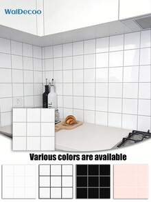 WalDecoo 4pcs/10pcs/20pcs Mosaik Kotak-kotak Tempel untuk Dinding Dapur, Kamar Mandi, dan Ruang Tamu - Mosaik kisi - View 3