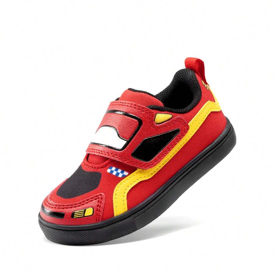 Toddler Boys Sneakers Little Kids Shoes Fun Cartoon Cute Causal Walking Hook And Loop Lightweight - Red - View 1