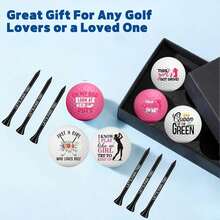 13 Pcs Woman Golf Balls Funny Embroidery Golf Ball With Tees And Gift Box Golfing Gifts For Women Coworker Employee Golfer, Creative Christmas Golf Gift For Golf Lovers - Rose Red - View 5