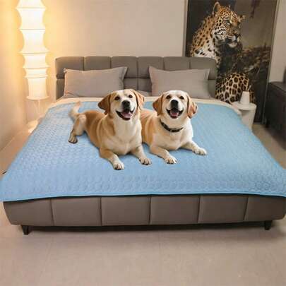 1pc Ice Silk Mat, Summer Cooling Pad, Breathable Anti-Slip Anti-Chew Dog Bed Cooling Mat