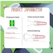AXH 电动面部脱毛器，女士面部脱毛仪，脸颊眉毛脱毛器，DIY化妆美容工具 - 白色 - 查看 9