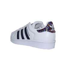 Adidas Superstar White Blue Striped Flowers Shoes S80481 - 彩色 - 查看 5